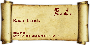 Rada Linda névjegykártya